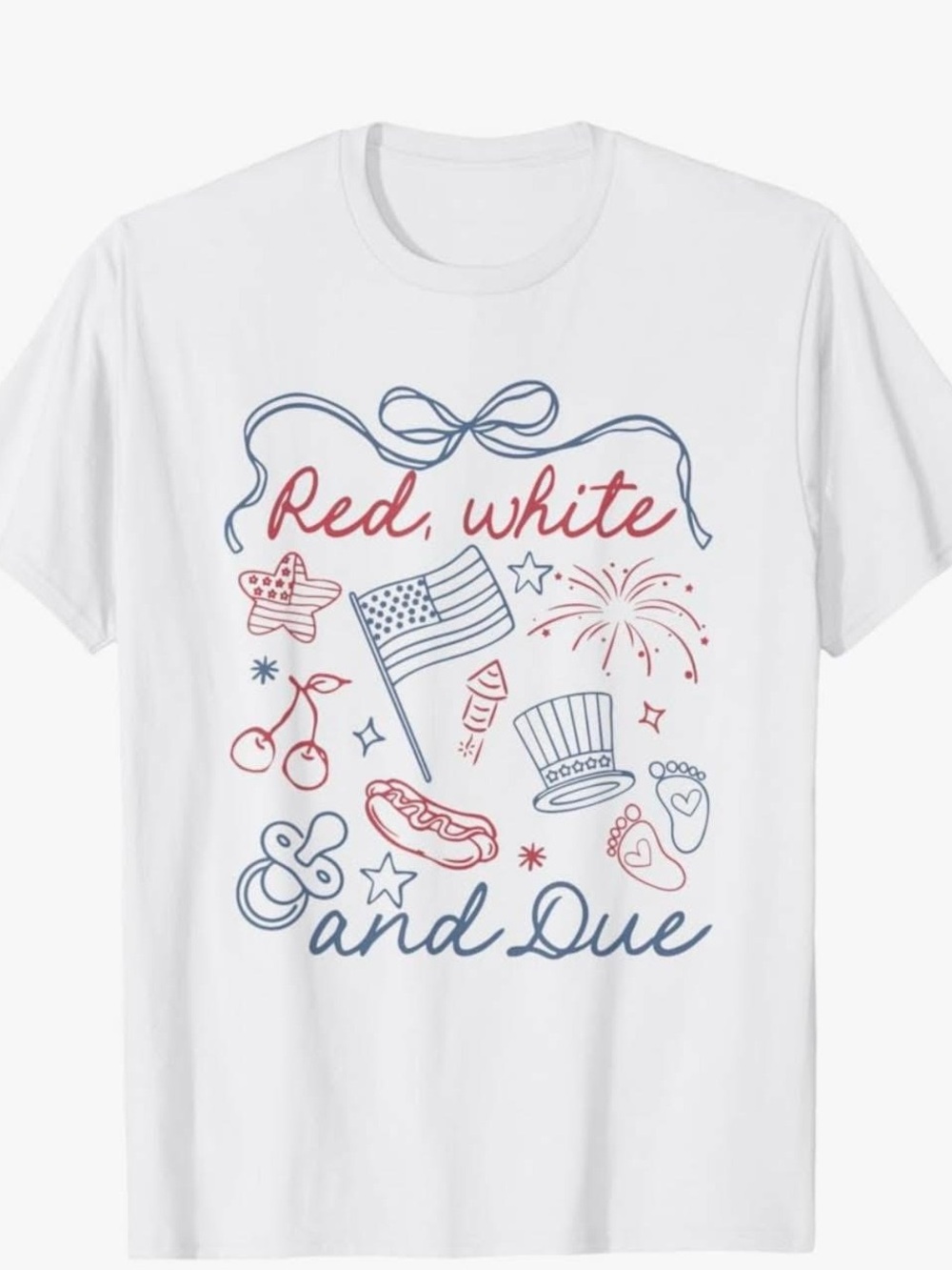 Red, White and Due Graphic Tee
